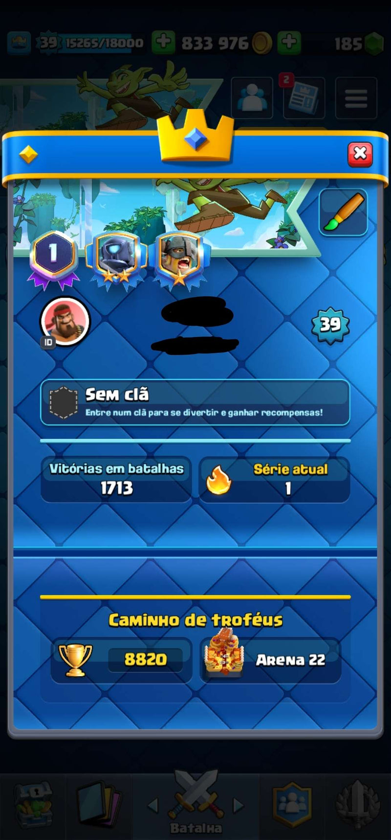 [ BÁSICA ] CONTA CLASH ROYALE | CONTA FULL ACESSO - PERMANENTE